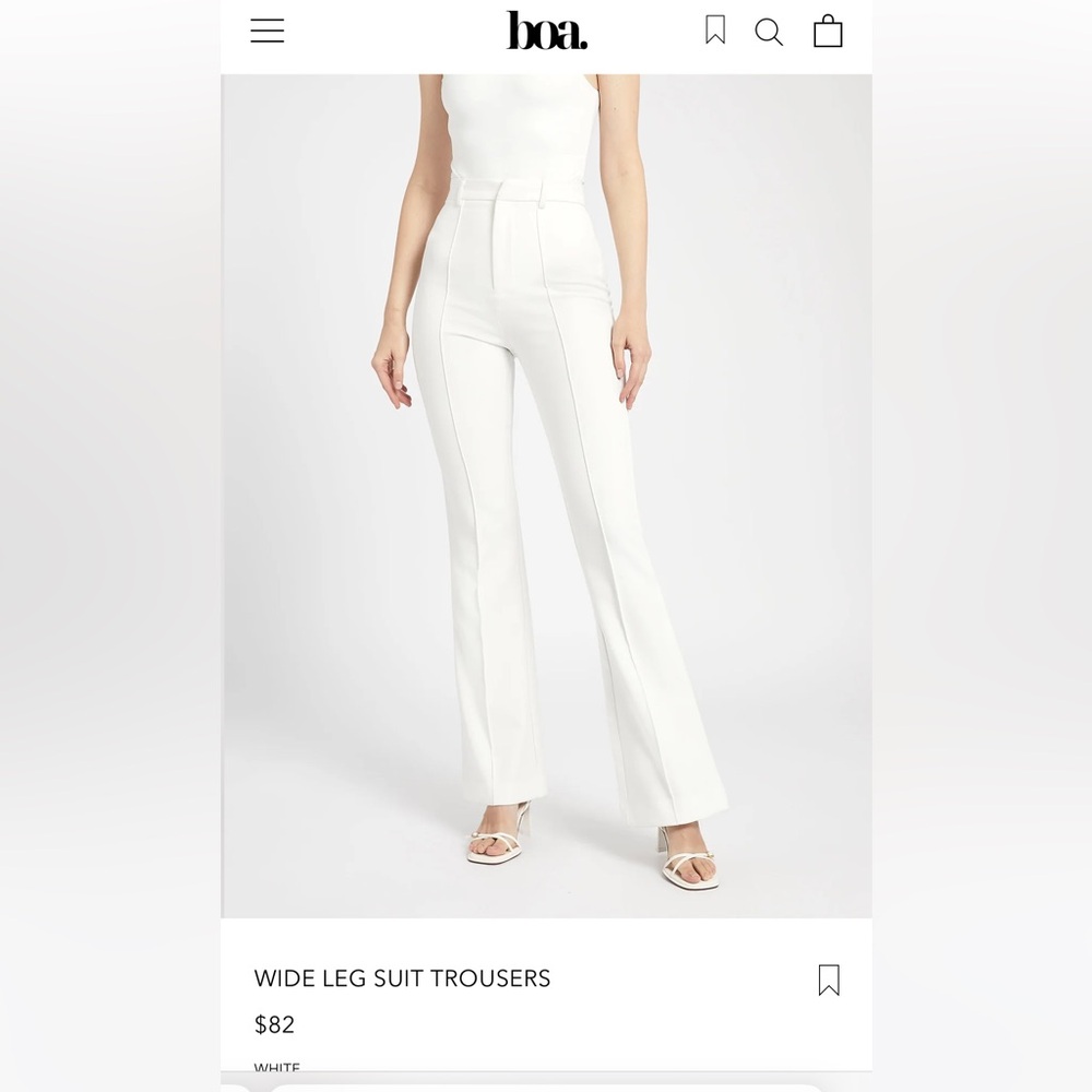 Because of Alice wide leg suit trousers